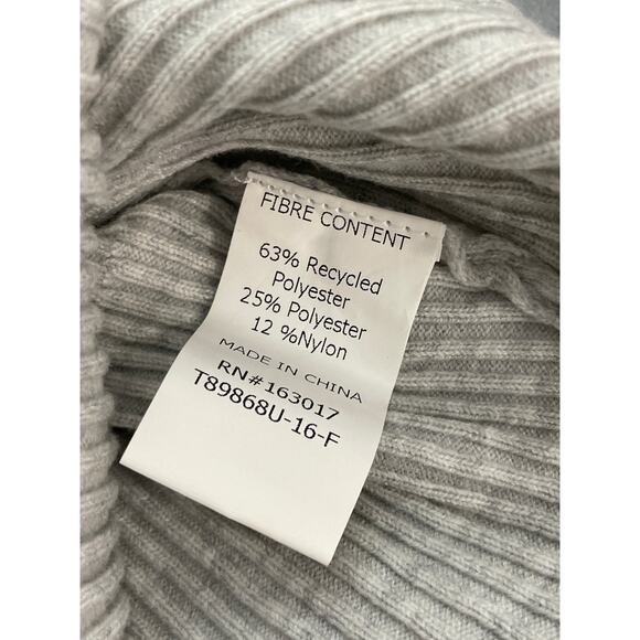 Princess Polly Women's Gray Ribbed Off the Shoulder Long Sleeve Sweater Top S/M - Picture 7 of 7